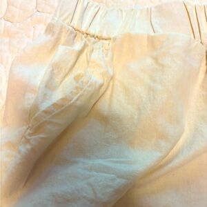 White linen crop pants, never worn, size 14